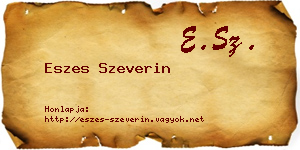 Eszes Szeverin névjegykártya